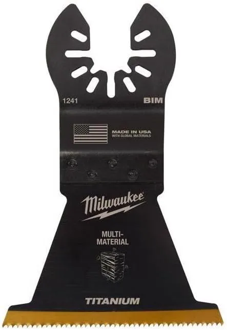Milwaukee 2-1/2 in Titanium-Enhanced Bi-Metal Oscillating Blade, Open-LOK 3PK
