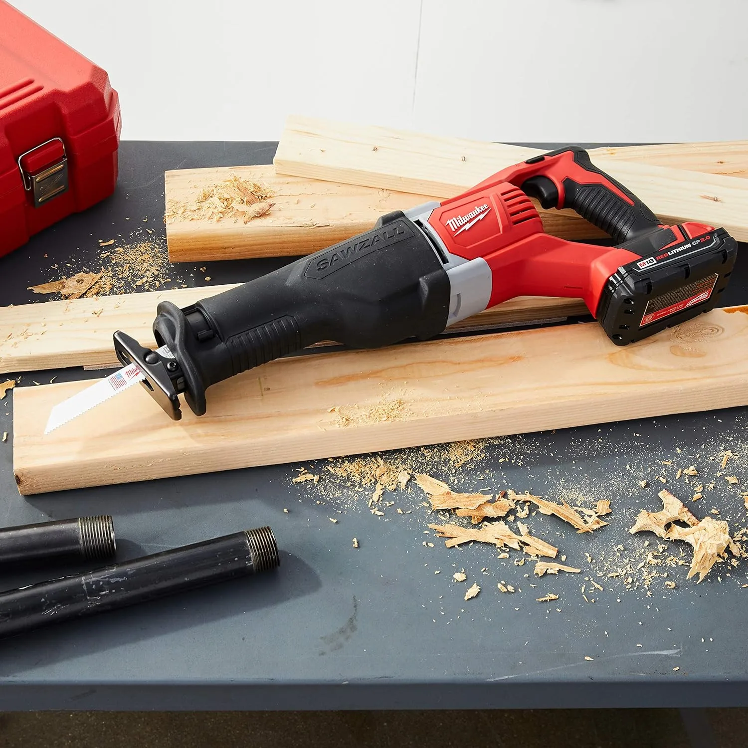 Milwaukee 2621-20 M18 18V Lithium Ion Cordless Sawzall 3,000RPM Reciprocating Saw with Quik Lok Blade Clamp and All Metal