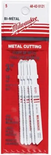 Milwaukee 3 in. 18 TPI Bi-Metal T-Shank Jigsaw Blades, 5-Pack