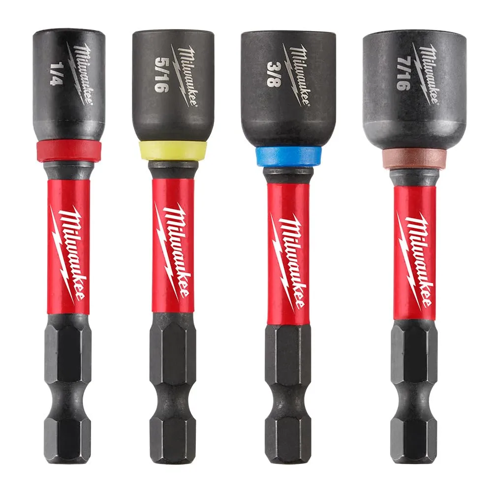 Milwaukee Electric 4-Piece 2-9/16 Inch Magnetic Nut Driver Set