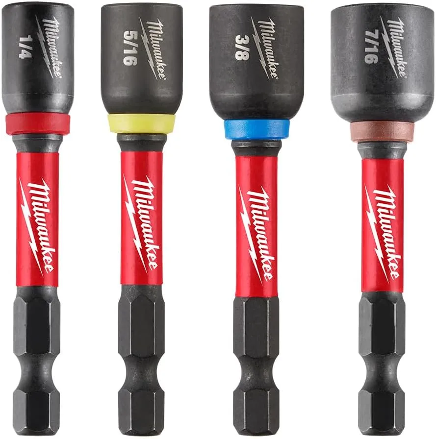 Milwaukee Electric 4-Piece 2-9/16 Inch Magnetic Nut Driver Set