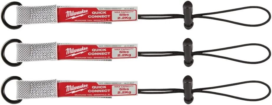 MILWAUKEE 48-22-8822 3-Piece Quick-Connect Lanyard System, 5 LB