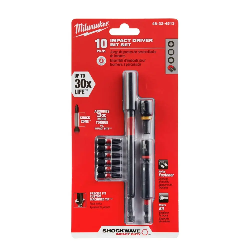 MILWAUKEE ELECTRIC TOOLS 48-32-4513 Screwdriver Kit 10Pc