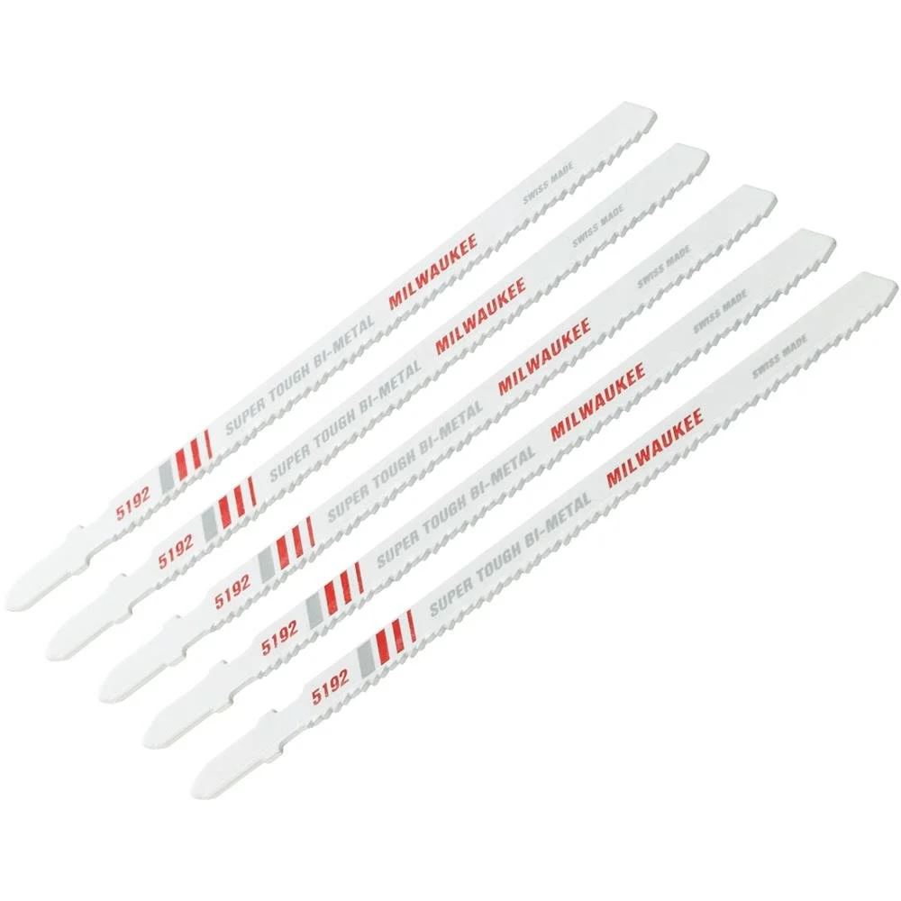 Milwaukee 48-42-5192 5-1/4-Inch, 14 Teeth per Inch, Bi-Metal Jig Saw Blades, 5-Pack
