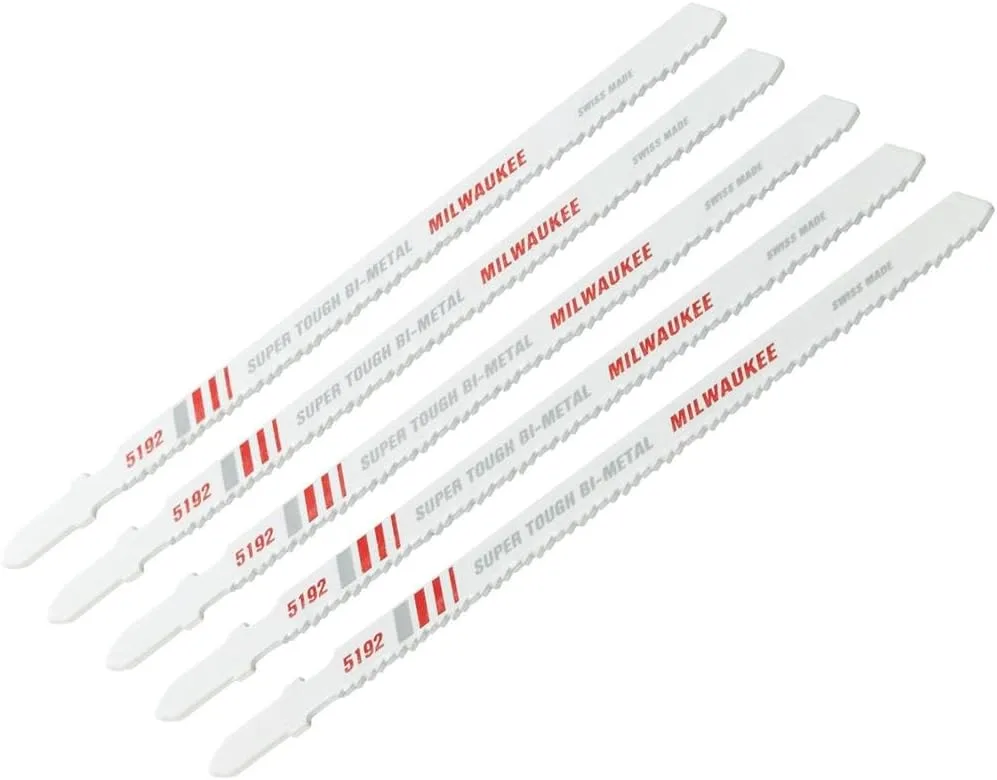 Milwaukee 48-42-5192 5-1/4-Inch, 14 Teeth per Inch, Bi-Metal Jig Saw Blades, 5-Pack