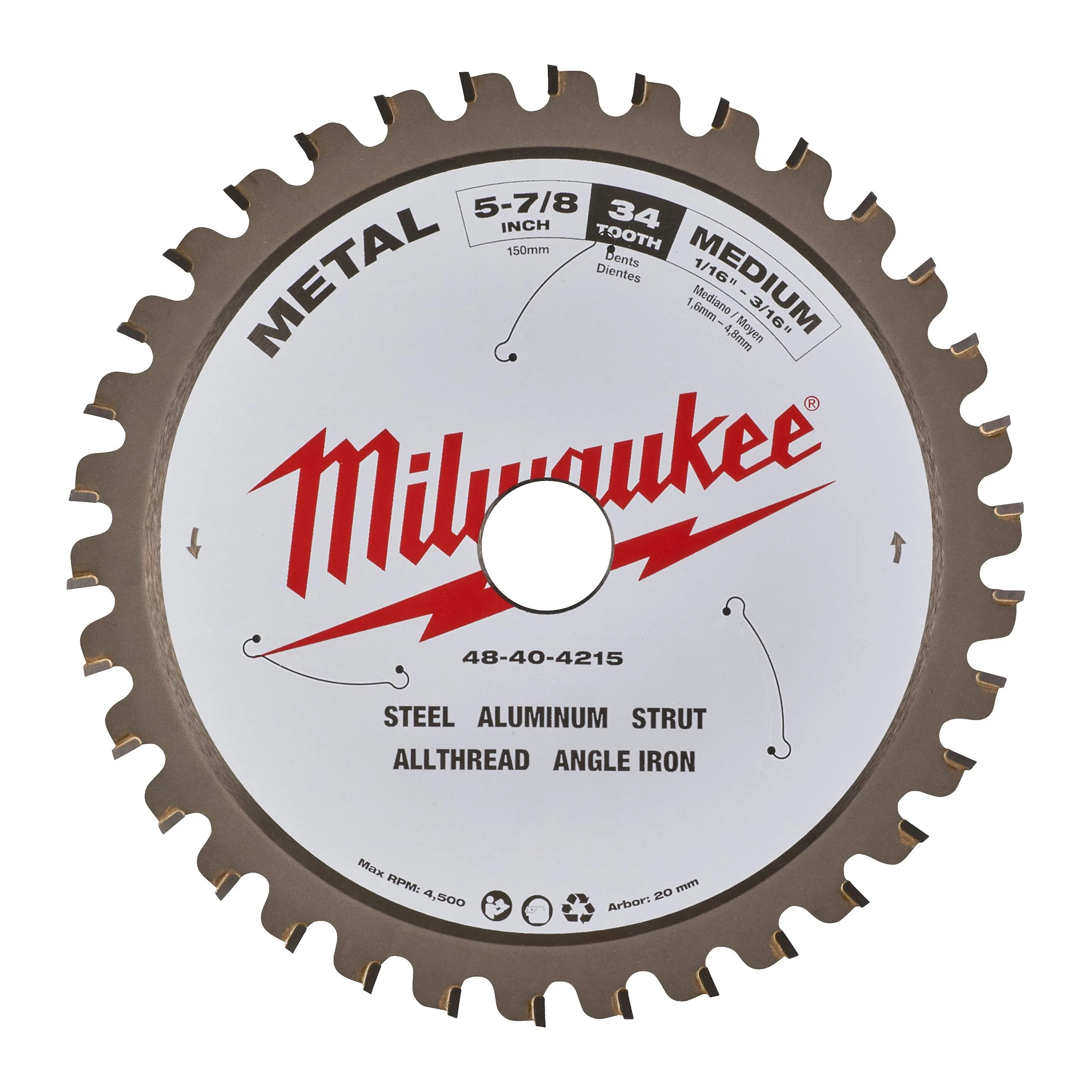 Milwaukee Electric - 5-7/8 in. 34T Ferrous Blade