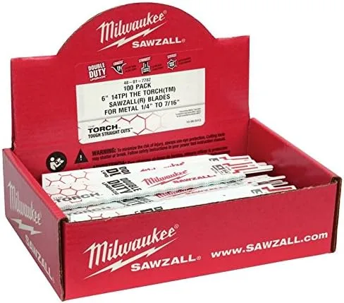 Milwaukee 6" 18 TPI Torch Reciprocating Saw Blade - 25 Pack