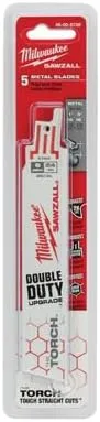 Milwaukee Electric Tool 48-00-5786 Sewall Reciprocating Saw Blade, 6" L x 1" W x 0.035" T, 24 TPI