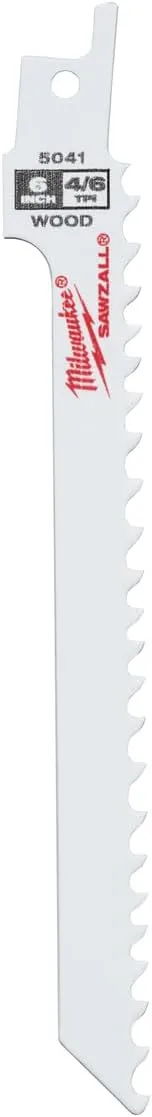 6" L Reciprocating Saw Blade, 5 pk.