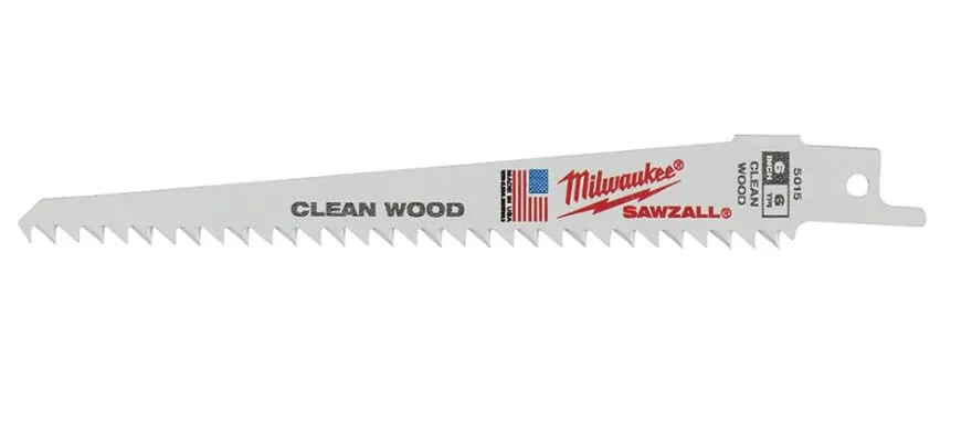 Milwaukee 48-00-5015 Super Sawzall Blade, 6 Teeth per, 6"