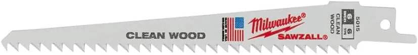 Milwaukee 48-00-5015 Super Sawzall Blade, 6 Teeth per, 6"