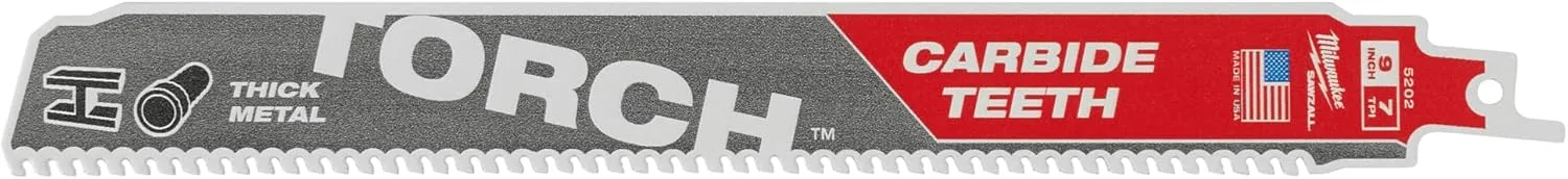 Milwaukee 9 in Carbide Reciprocating Saw Blade (5-Pack)