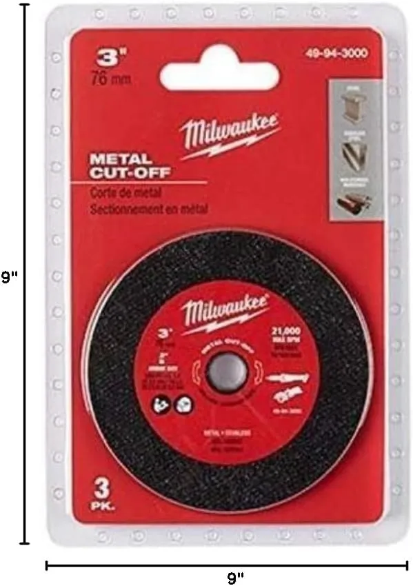 MILWAUKEE 9in. X 3/32in. X 7/8in. Metal Cut-Off