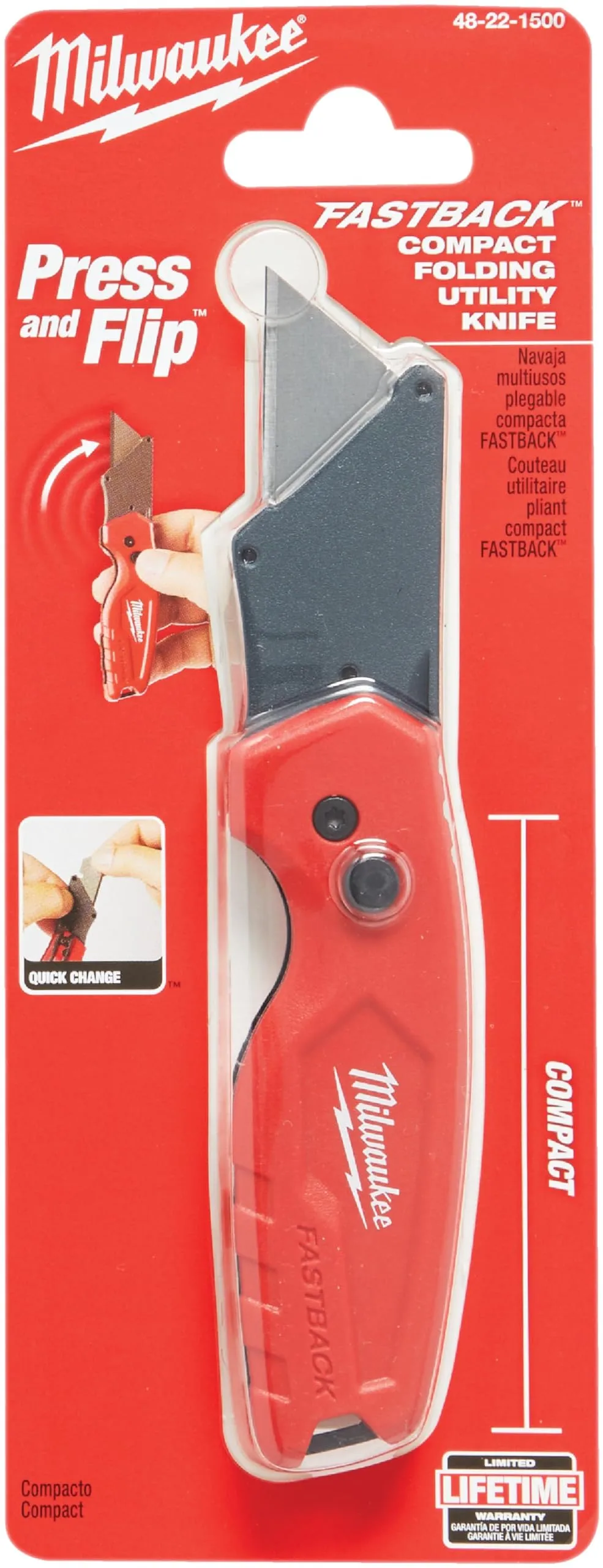 Milwaukee 48-22-1500 Fastback Compact Folding Utility Knife