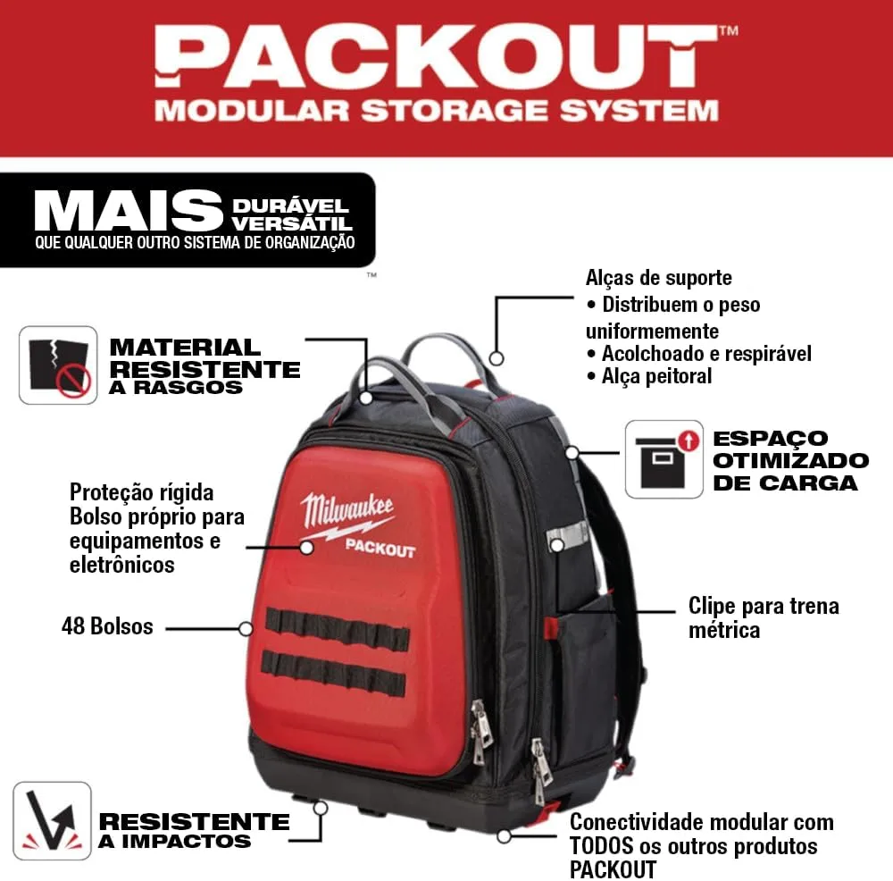 Milwaukee Backpack JOBSITE 48 Pckts 15IN 48-22-8301