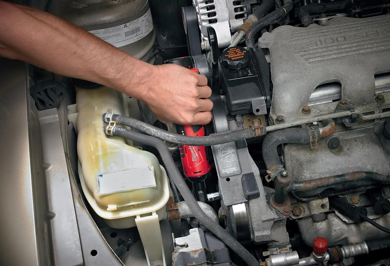 Milwaukee 2457-20 M12 Cordless 3/8" Sub-Compact 35 ft-Lbs 250 RPM Ratchet w/ Variable Speed Trigger