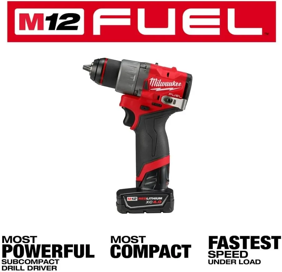 Milwaukee Electric Tool M12 Fuel 1/2" Drill Driver Kit