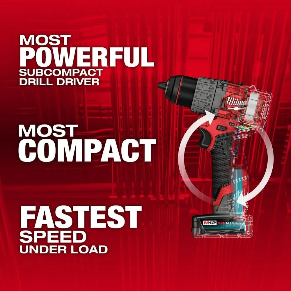 Milwaukee Electric Tool M12 Fuel 1/2" Drill Driver Kit