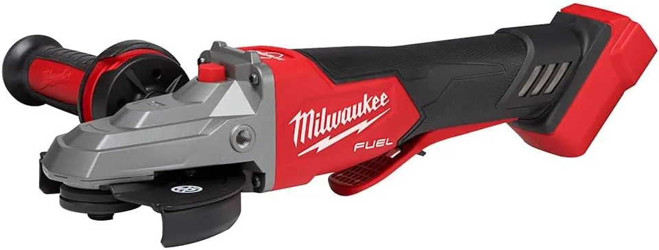 Milwaukee M18 FUEL 18-Volt Lithium-Ion Brushless Cordless 5 in. Flathead Braking Grinder with Paddle Switch No-Lock