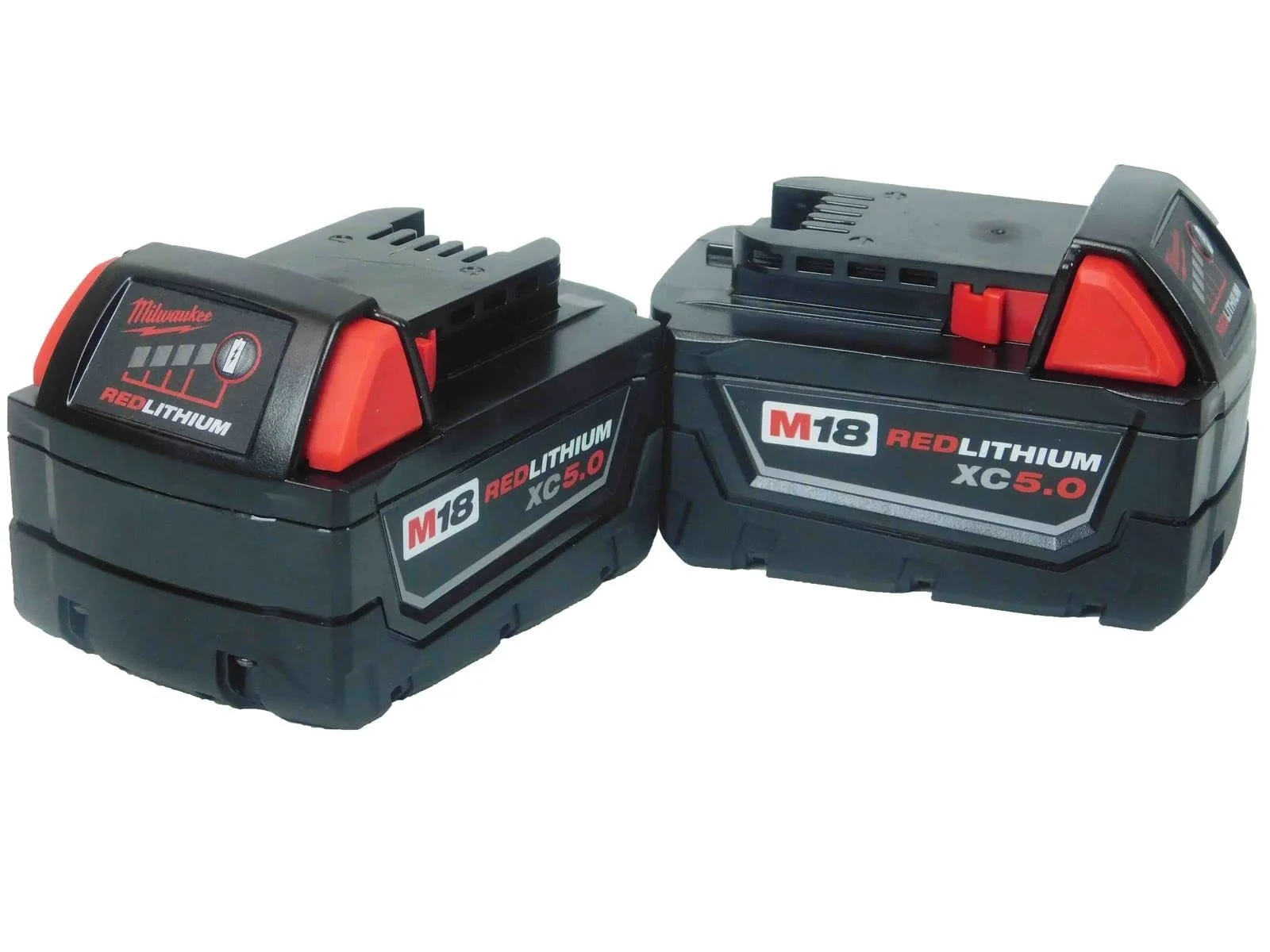 Milwaukee M18 48-11-1850 5.0 AH Batteries 5.0 18V 48-11-1852 (2 pack) 2 Count (Pack of 1)