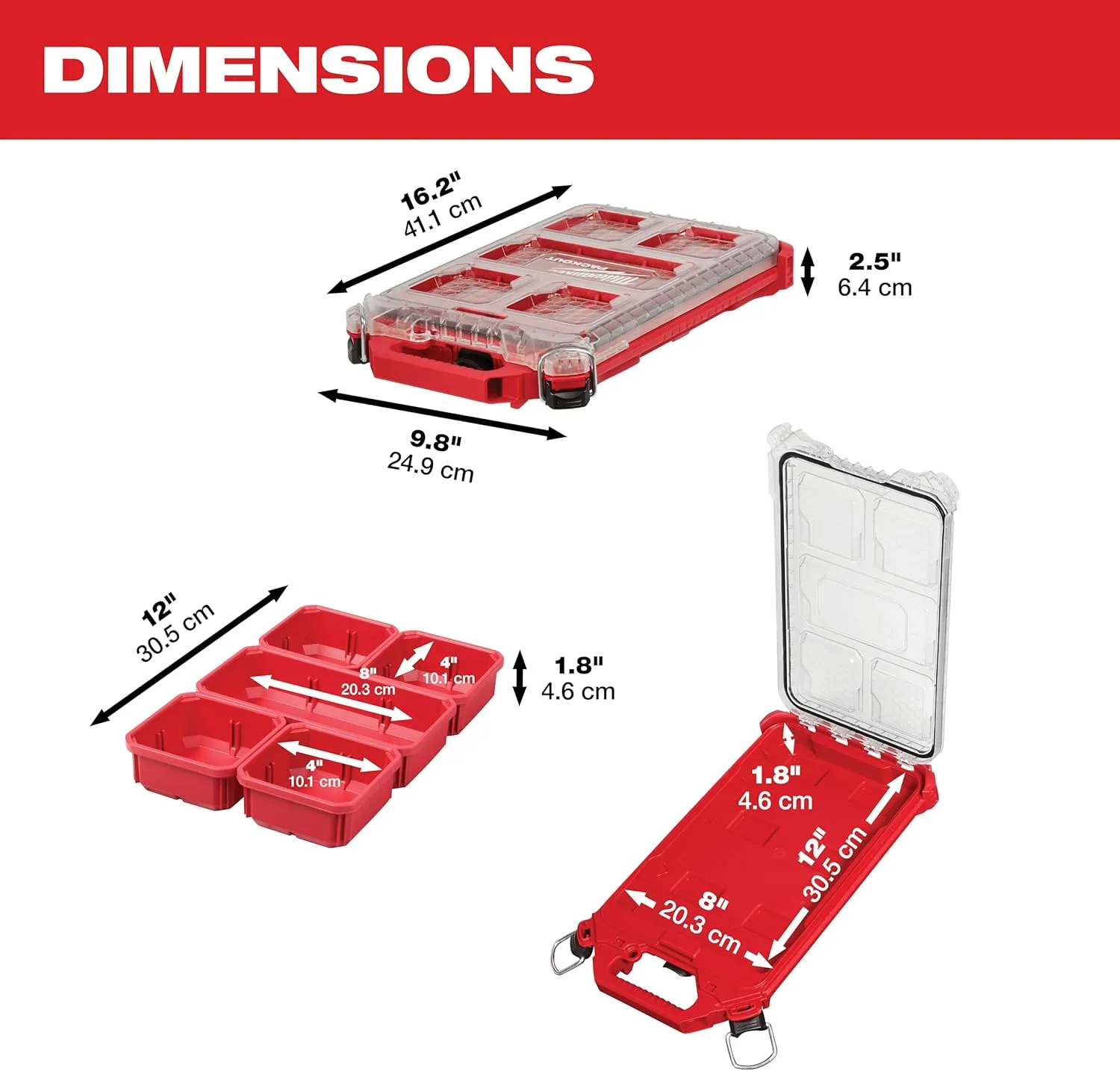 Milwaukee 48-22-8436 Packout Compact Low-Profile Organizer