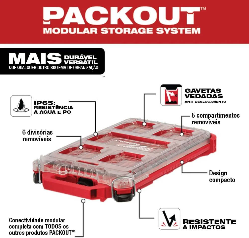 Milwaukee 48-22-8436 Packout Compact Low-Profile Organizer