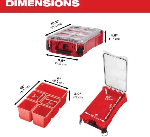 Milwaukee Electric Tool 48-22-8435 Pack out, 5 Compartment, Small Parts Organizer