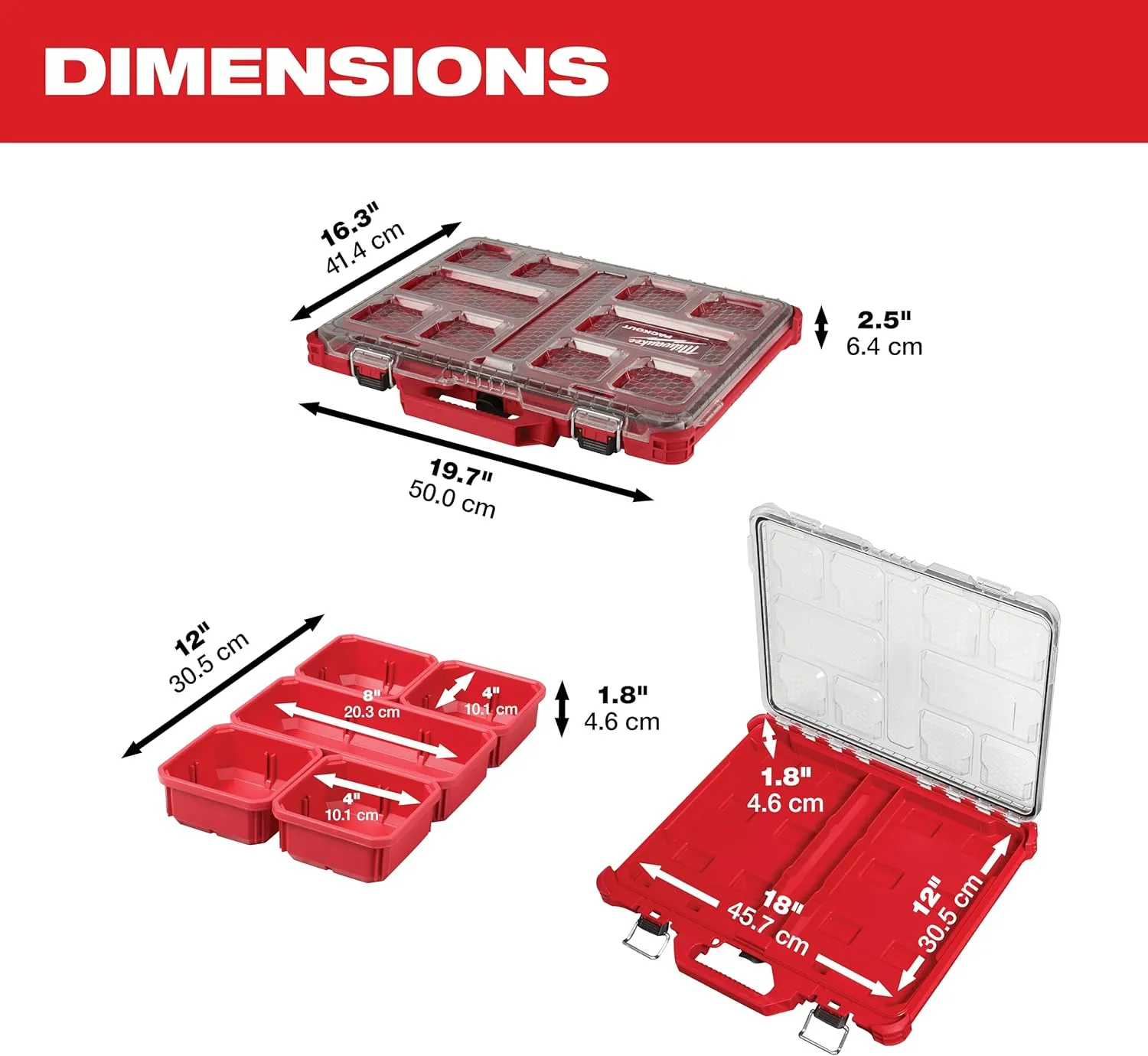 Milwaukee 48-22-8431 PACKOUT Low-Profile Organizer