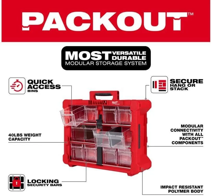 Milwaukee Electric PACKOUT Tilt Bin Organizer (2-Pack)