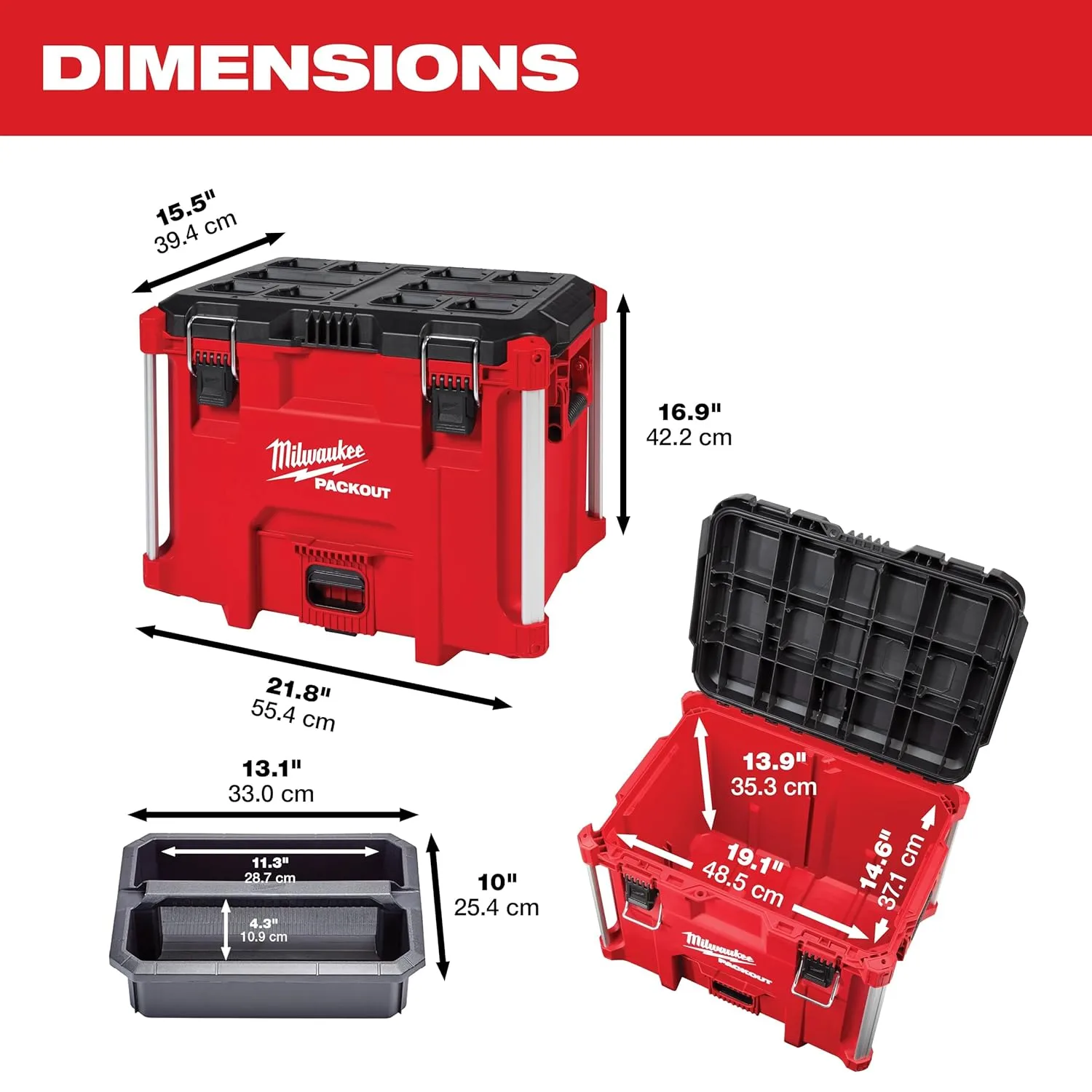 Milwaukee Box Tool XLarge PACKOUT 48-22-8429