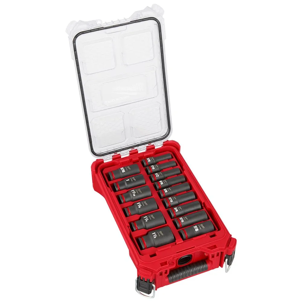Milwaukee Shockwave Impact Duty 1/2in Drive 15-Pc SAE Socket Set