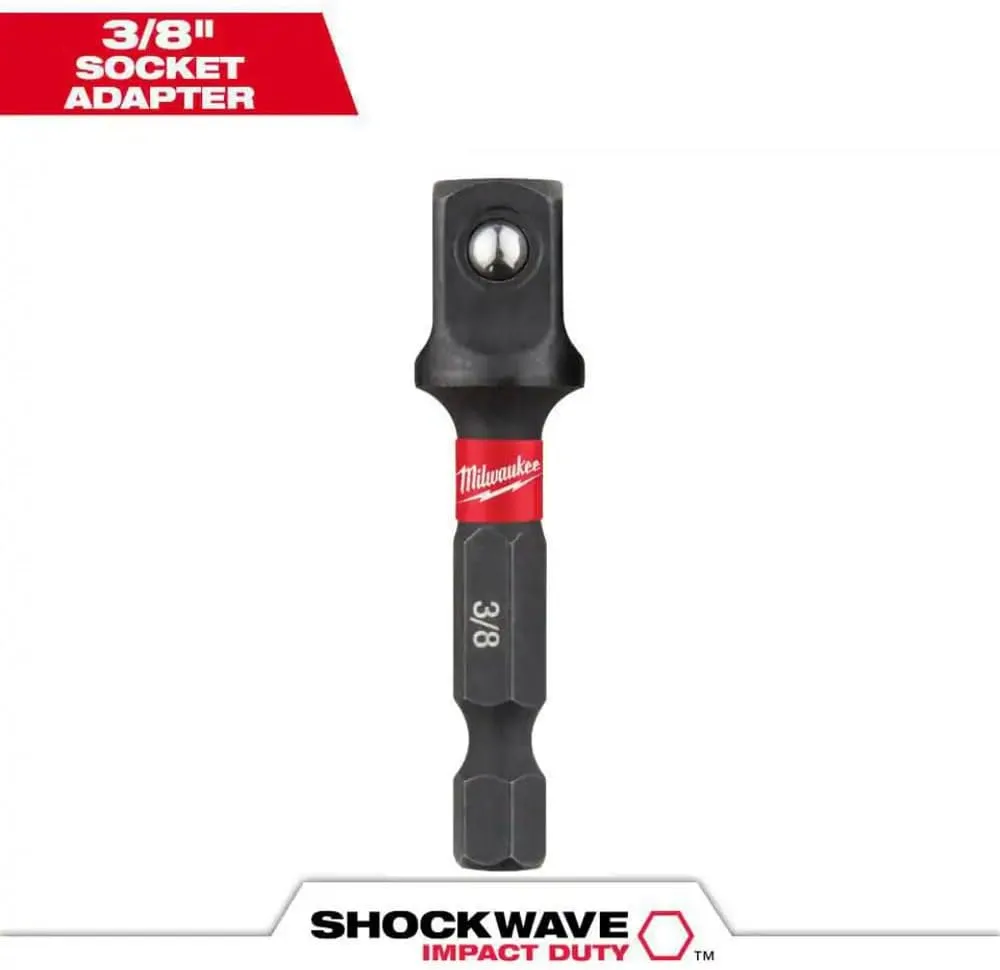 Milwaukee 48-32-5031 Shockwave Steel Impact Duty 1/4 Inch Hex Shank to 3/8 Inch Square Socket Adapter