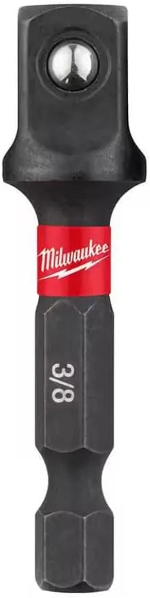 Milwaukee 48-32-5031 Shockwave Steel Impact Duty 1/4 Inch Hex Shank to 3/8 Inch Square Socket Adapter