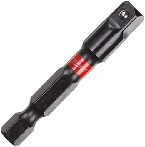 Milwaukee 48-32-5030 Shockwave Steel Impact Duty 1/4 Inch Hex Shank to 1/4 Inch Square Socket Adapter