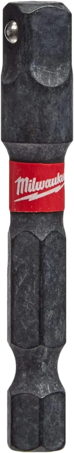 Milwaukee 48-32-5030 Shockwave Steel Impact Duty 1/4 Inch Hex Shank to 1/4 Inch Square Socket Adapter