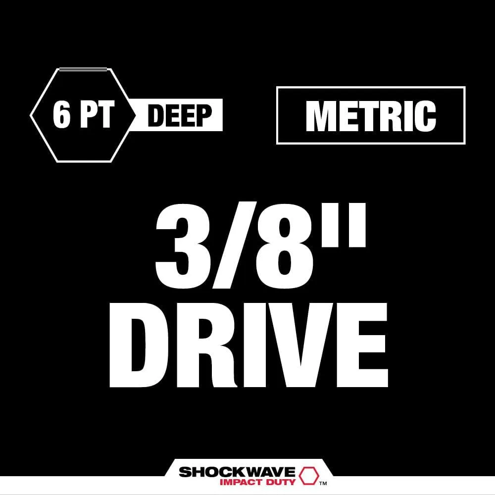 Milwaukee SHOCKWAVE 3/8" Drive 19-Piece Deep Impact Socket Set with PACKOUT