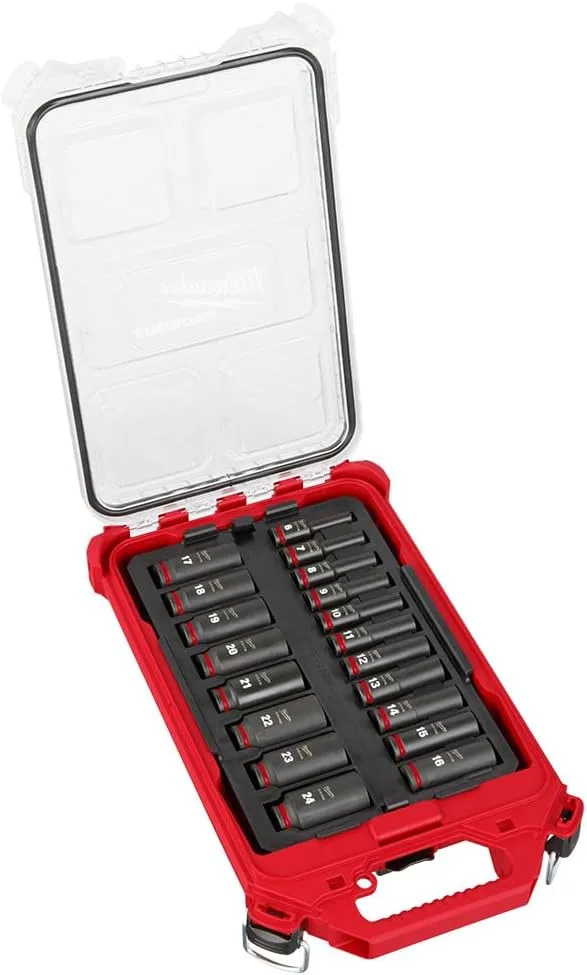 Milwaukee SHOCKWAVE 3/8" Drive 19-Piece Deep Impact Socket Set with PACKOUT