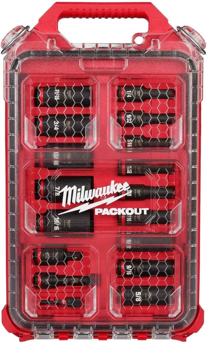 Milwaukee Shockwave Impact Duty Socket Set 3/8 Drive - 17PC SAE