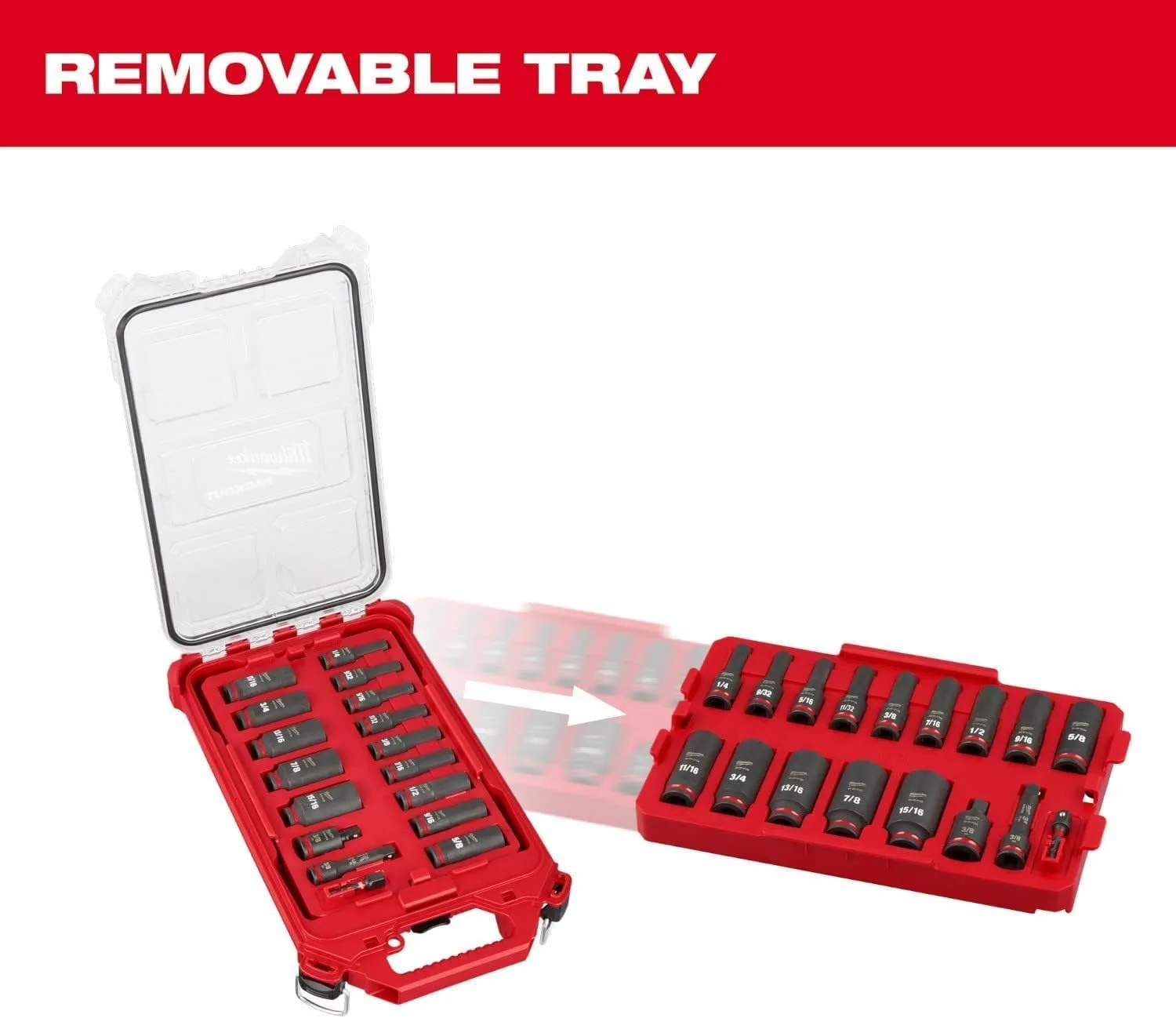 Milwaukee Shockwave Impact Duty Socket Set 3/8 Drive - 17PC SAE