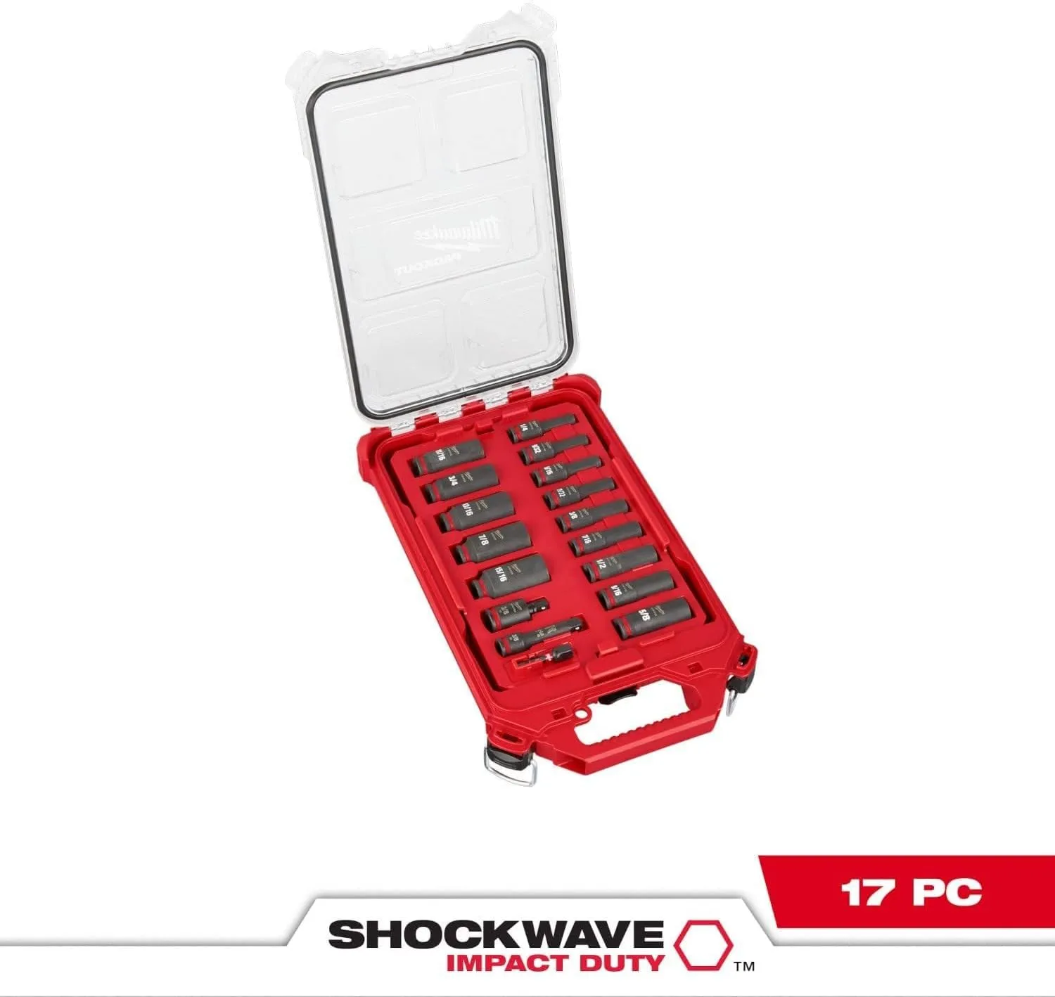 Milwaukee Shockwave Impact Duty Socket Set 3/8 Drive - 17PC SAE
