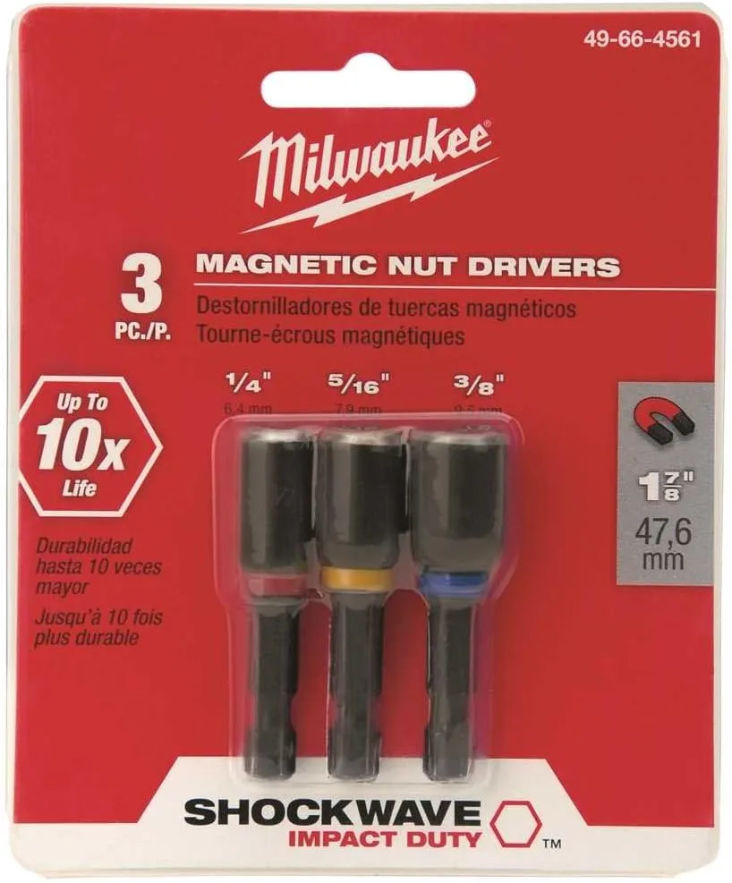 Shockwave 1-7/8" Mag Nutdriver Set (1/4", 5/16", 3/8")