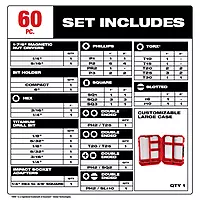 Milwaukee Shockwave Bit & Drill Bit Kit w/ 60 Pcs - 48-32-4097