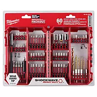 Milwaukee Shockwave Bit & Drill Bit Kit w/ 60 Pcs - 48-32-4097