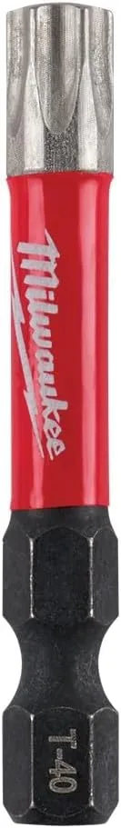 Milwaukee SHOCKWAVE Torx T40 x 2 in. L Impact Power Bit Steel 1 pc.