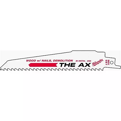 Milwaukee 48-00-8026 Super Sawzall Blade 5 Teeth per Inch 9-Inch Length, 25 count