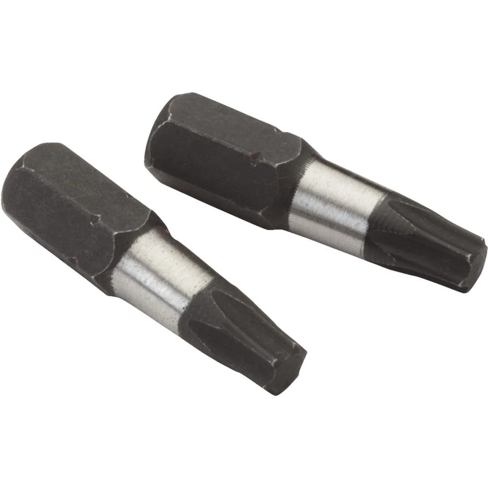 Milwaukee Insert Bit, 1/4 x 1 in, T25 Torx, Pack of 2