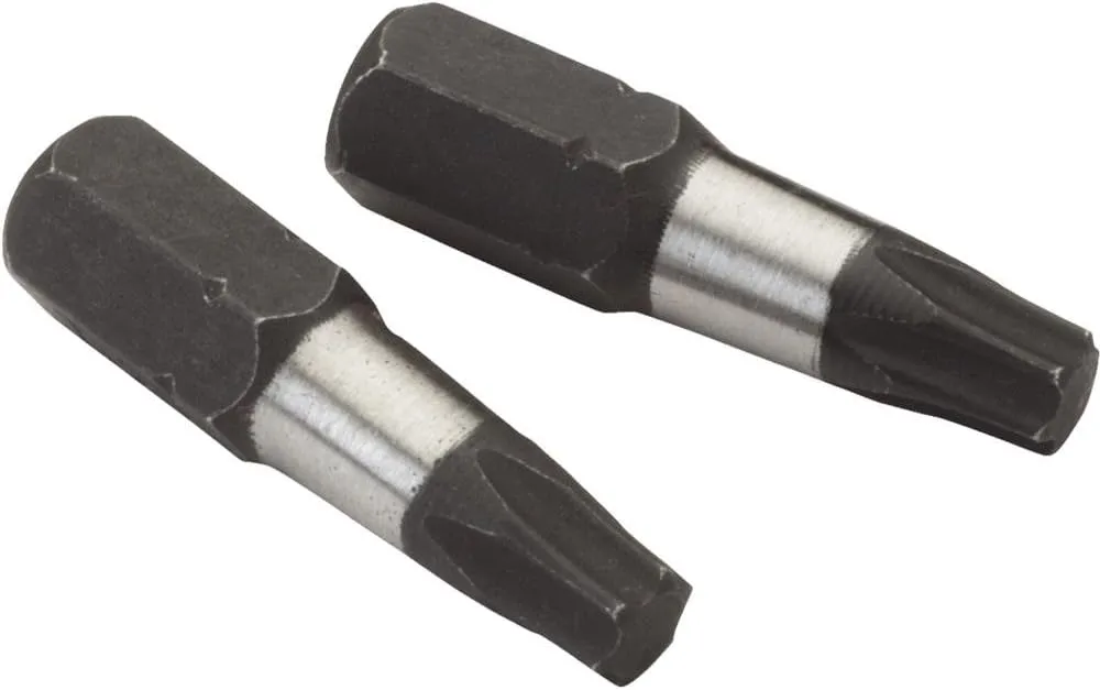 Milwaukee Insert Bit, 1/4 x 1 in, T25 Torx, Pack of 2