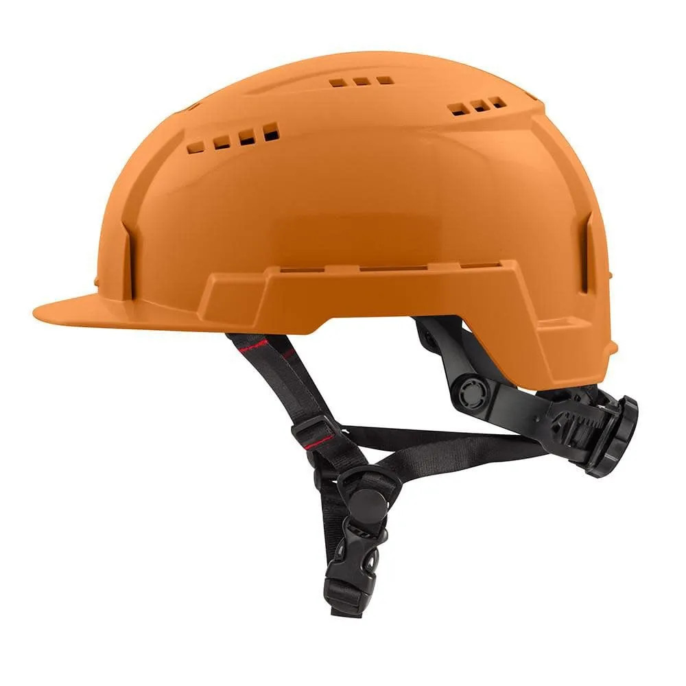 Milwaukee Orange Front Brim Vented Safety Helmet - Type 2 Class C