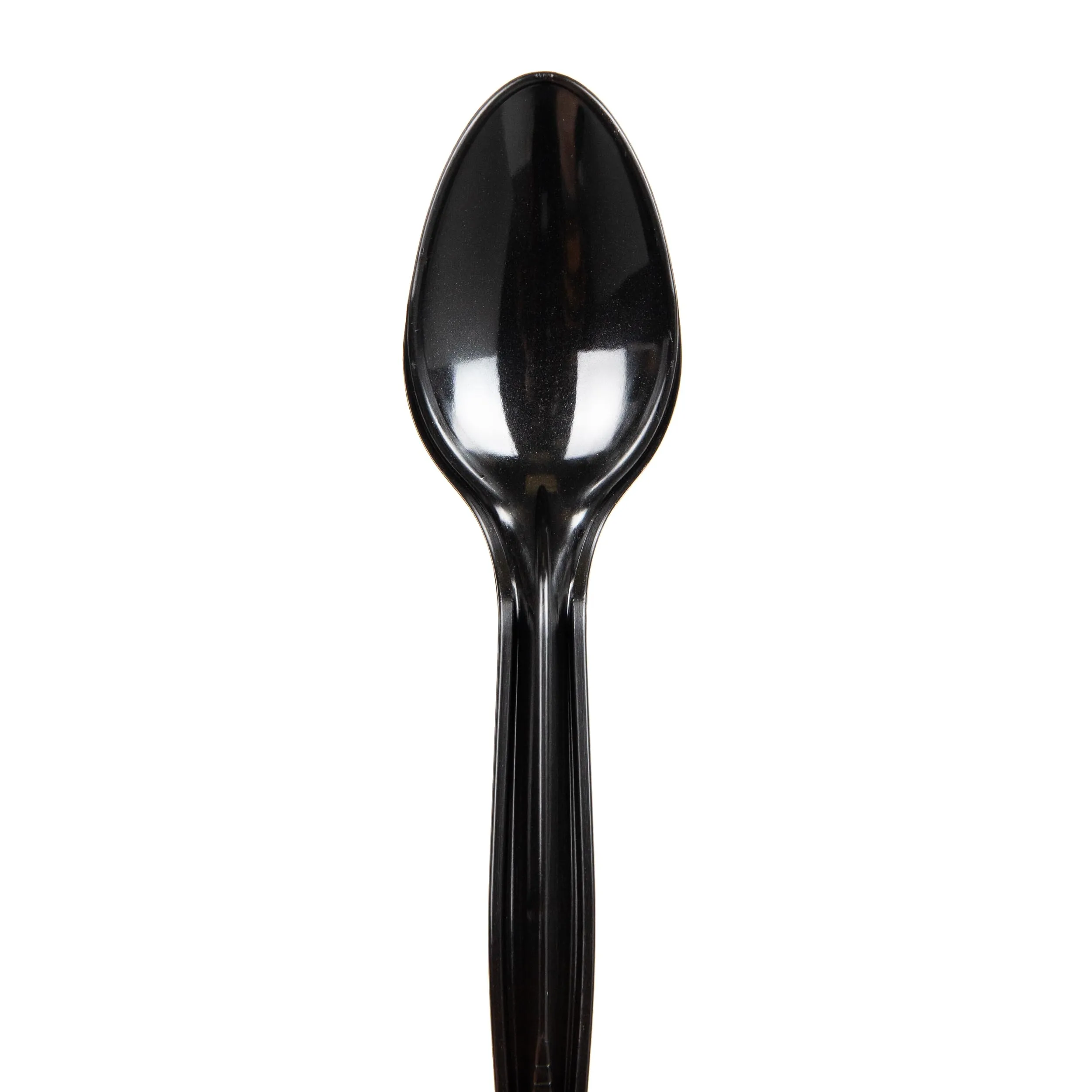 Mind Reader 100-Pack Black Plastic Fork Refill for CUTDISPBK-BLK Dispenser, 6.25" L and 100-Pack Black Plastic Spoon Refill