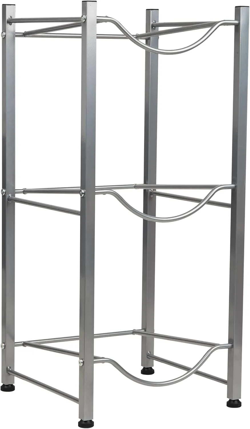 MIND READER 5 Gallon Water Jug Stand, Water Bottle Holder, Water Cooler Rack, Metal, Silver